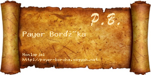 Payer Boróka névjegykártya