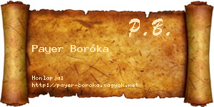 Payer Boróka névjegykártya